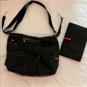 Black Medium Skip Hop Diaper bag. Hardly used.